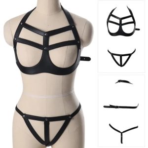 đồ lót 2 mảnh da BDSM Cosplay SM