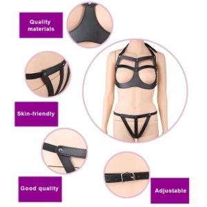 đồ lót 2 mảnh da BDSM Cosplay SM